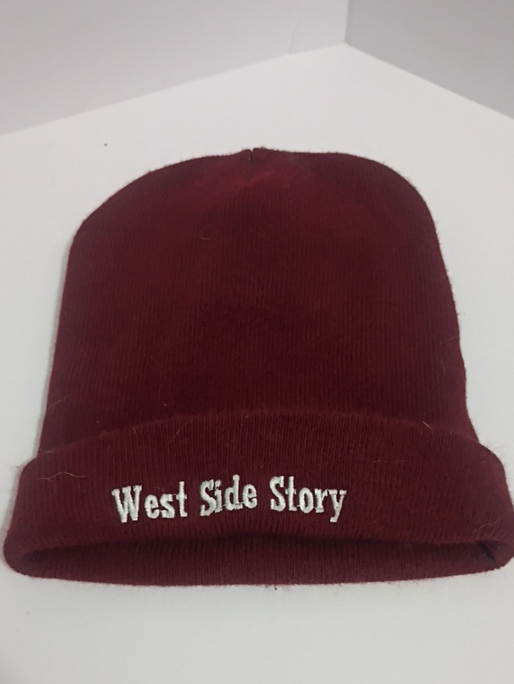 West Side Story Embroidered Beanie - Burgundy